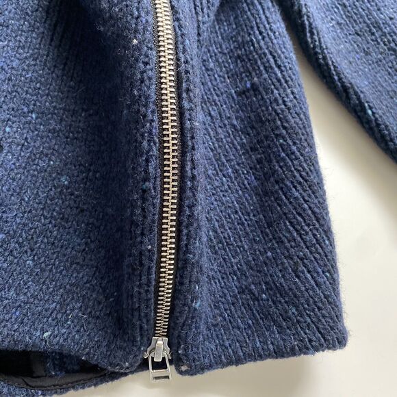 Wilfred Sweater Womens Medium Blue Italian Yarn 3/4 Length Sleeve Chunky Knit - Picture 8 of 8